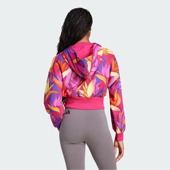 Adidas [XS] FARM Rio Women’s Sweatshirt with Hood JD6283 - Picture 2 of 5